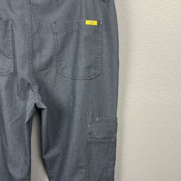 Figs Cairo Straight Leg Graphite Gray Cargo Pants Elastic/Tie Waist Scrubs S - Picture 5 of 11